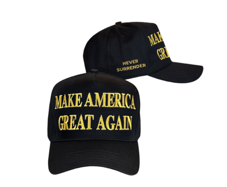 Black & Gold MAGA Hat 45-47 MAGA Hat Trump Musk