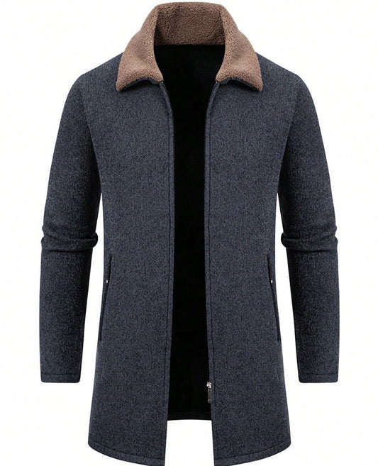 Manfinity Cardigan with fur - Men