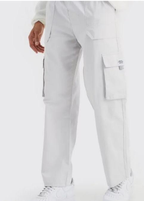 Elasticated Waist Relaxed Fit Cargo Trouser