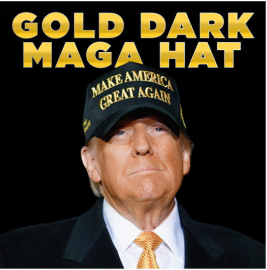 Black & Gold MAGA Hat 45-47 MAGA Hat Trump Musk