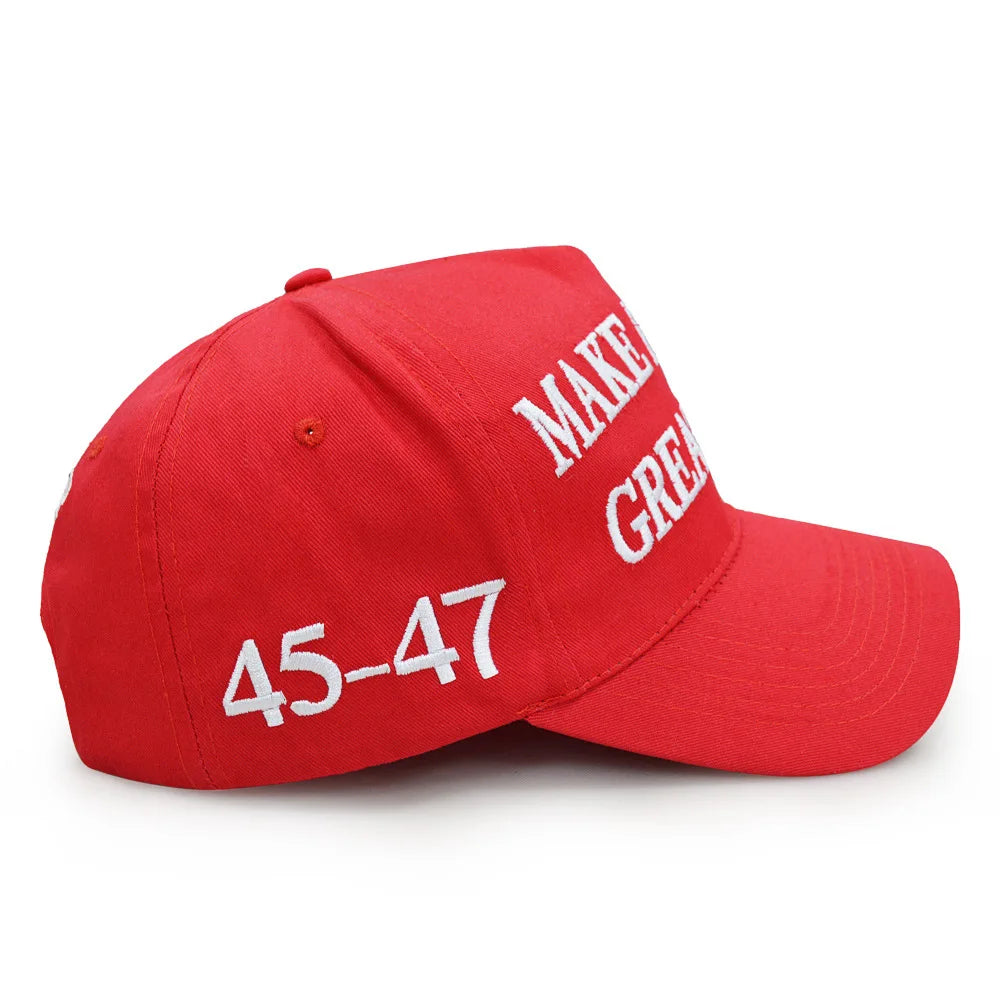 2024 Donald Trump Merchandise MAGA American Trucker Hat Make America Great Again Slogan USA Flag KAG 45-47 Baseball Cap